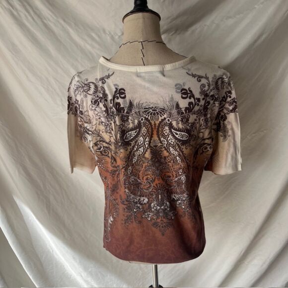 Appropriate Behavior Brown Women's L Blouse - Picture 3 of 4